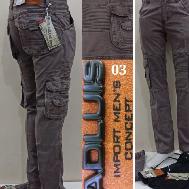 HJ6 CELANA PANJANG CARGO ADLUIS PREMIUM BAHAN TUWILLCELANA PANJANG CARGOPRIA DEWASABAHAN BAGUS SANGA