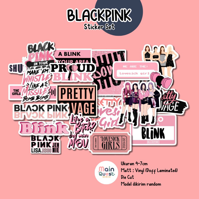 

Sticker Blackpink | Sticker Aesthetic / Sticker Tumblr / Sticker Laptop / Sticker Anti Air / Sticker Vinyl Die Cut / Sticker Kpop / Sticker Cute