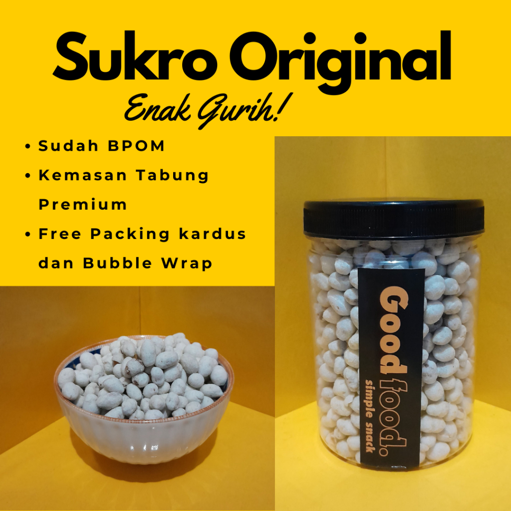 

GOOD Snack Sukro Original 385gr Enak Gurih Cemilan Makanan Ringan Kemasan 800ml Termurah Berkualitas