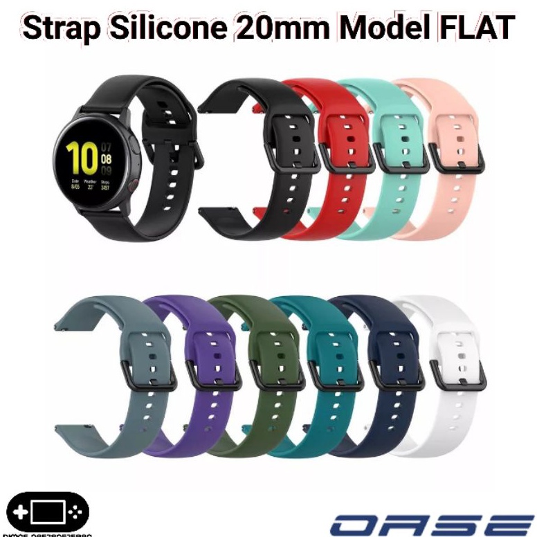 Kilat Hemat Strap Silicone 2mm FLAT Oase Horizon W1 WS S1 VF1 Silikon Tali Jam Tangan Karet Silicon 