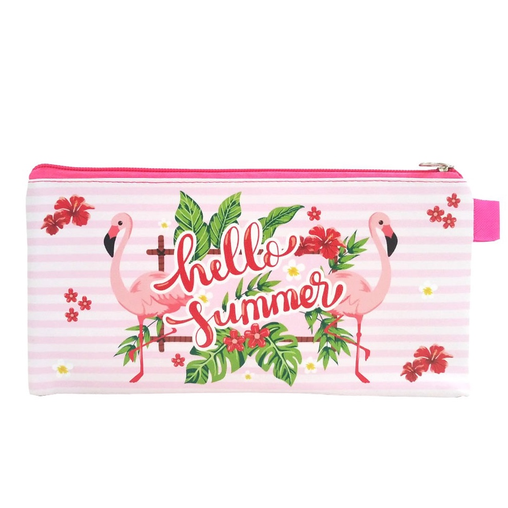 

FANTASTIS Mini Case Flamingo Stationary Organizer Pencil Case Tempat Pensil Travelling Organizer