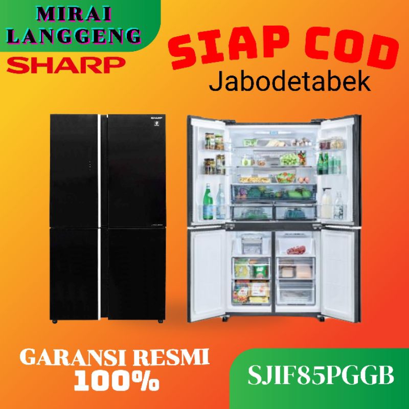 KULKAS 4 PINTU SHARP 590 LITER SJIF85PGGB