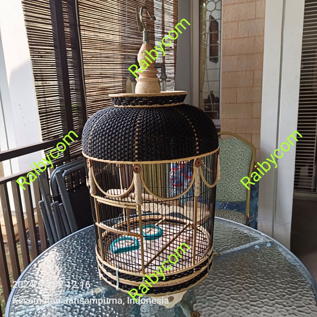 KANDANG BURUNG PERKUTUT ROTAN MODEL RAJUT SANGKAR ANYAMAN KUTUT LOKAL
