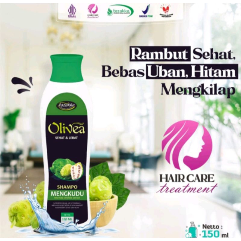 Sampho olivea mengkudu plus zaitun menguatkan dan mencerahkan rambut