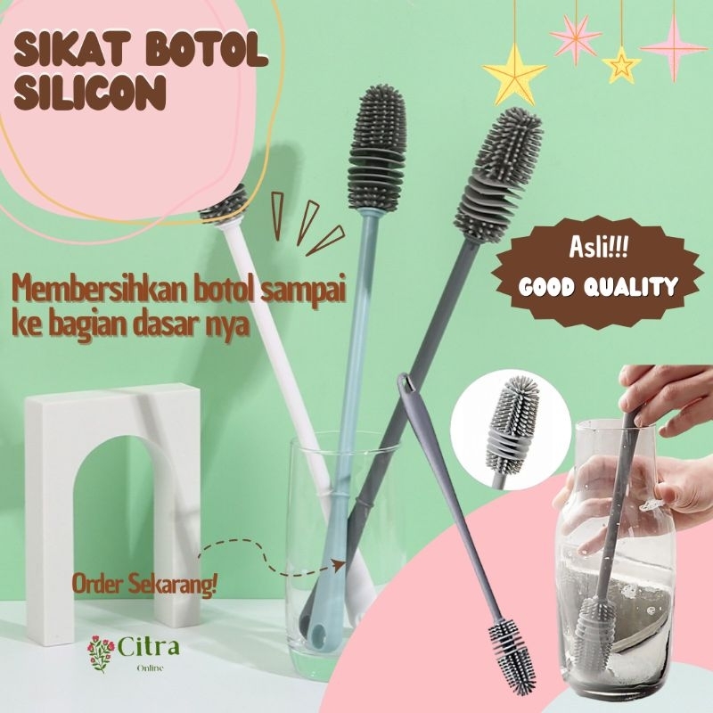 SIKAT BOTOL SILICON SILIKON SIKAT PEMBERSIH BOTOL GAGANG PANJANG