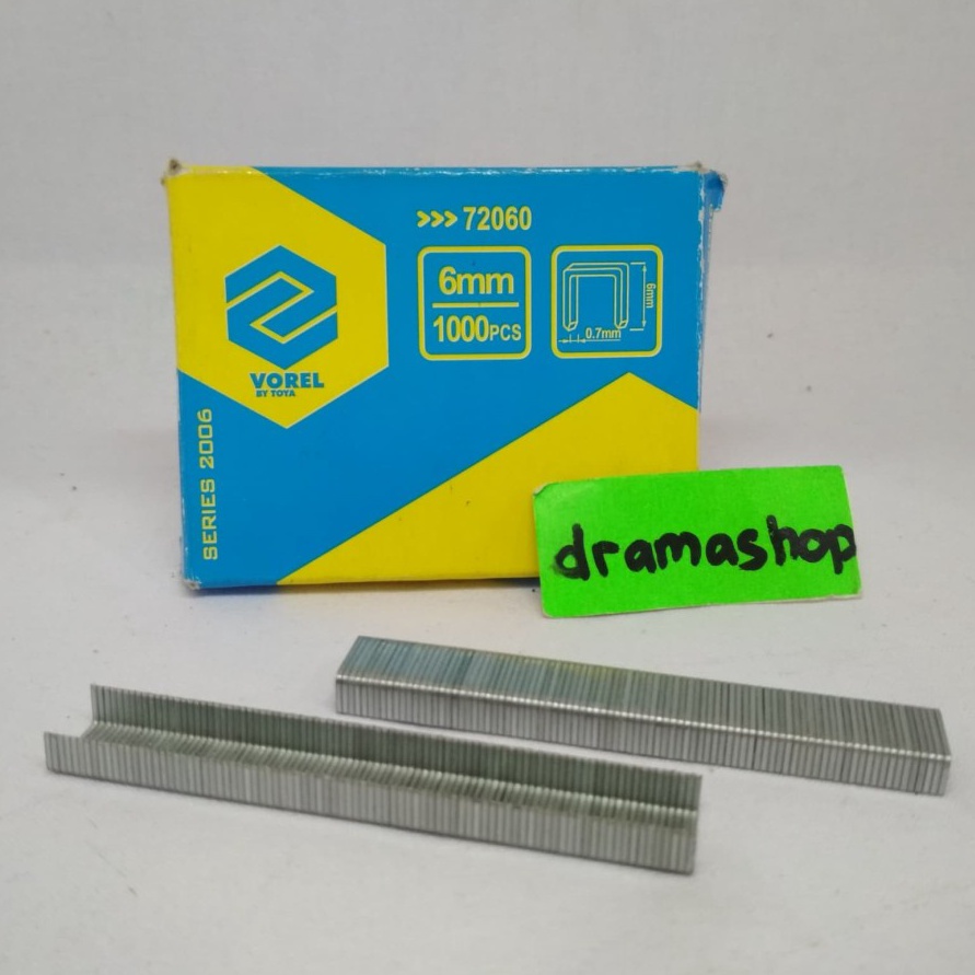 

GEBYAR PROMO isi refill staple steples stapless tembak jok 6mm 6 mm VOREL by toya