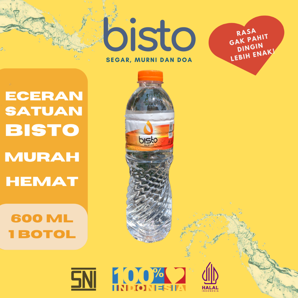 

Bisto Air Minum Mineral 600ml Eceran Satuan