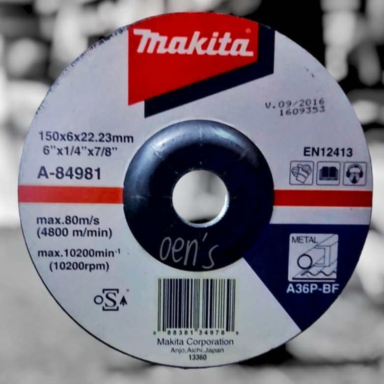Batu gerinda Tangan 6 inch 150 mm Makita tebal 6 mm