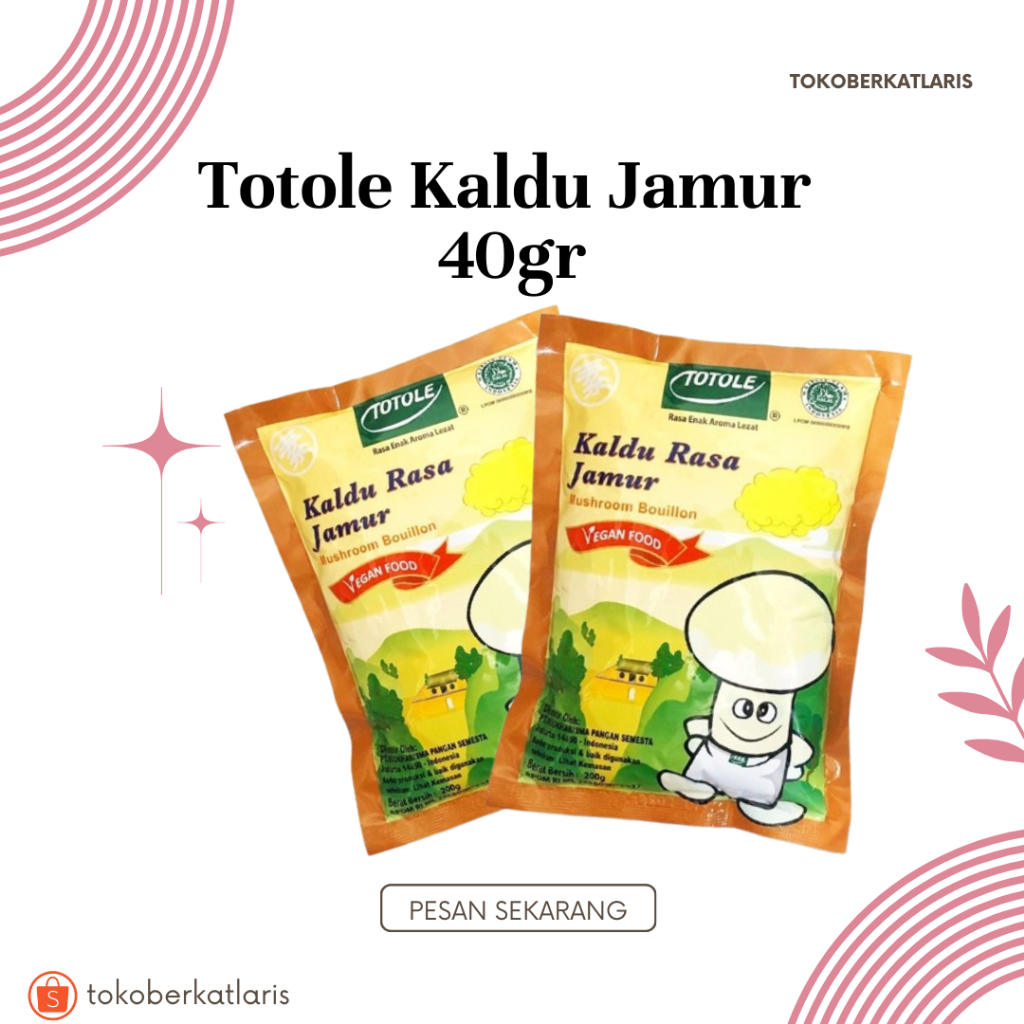 

Totole Kaldu Jamur 40gr penyedap rasa mushroom HALAL