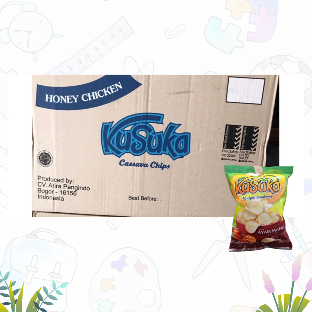 

Keripik Singkong KuSuka Rasa Ayam Madu 60x20gr (1Karton)