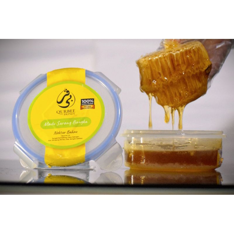 

Madu Sarang Qurbee Honey 500 gr Madu Hutan Bangka