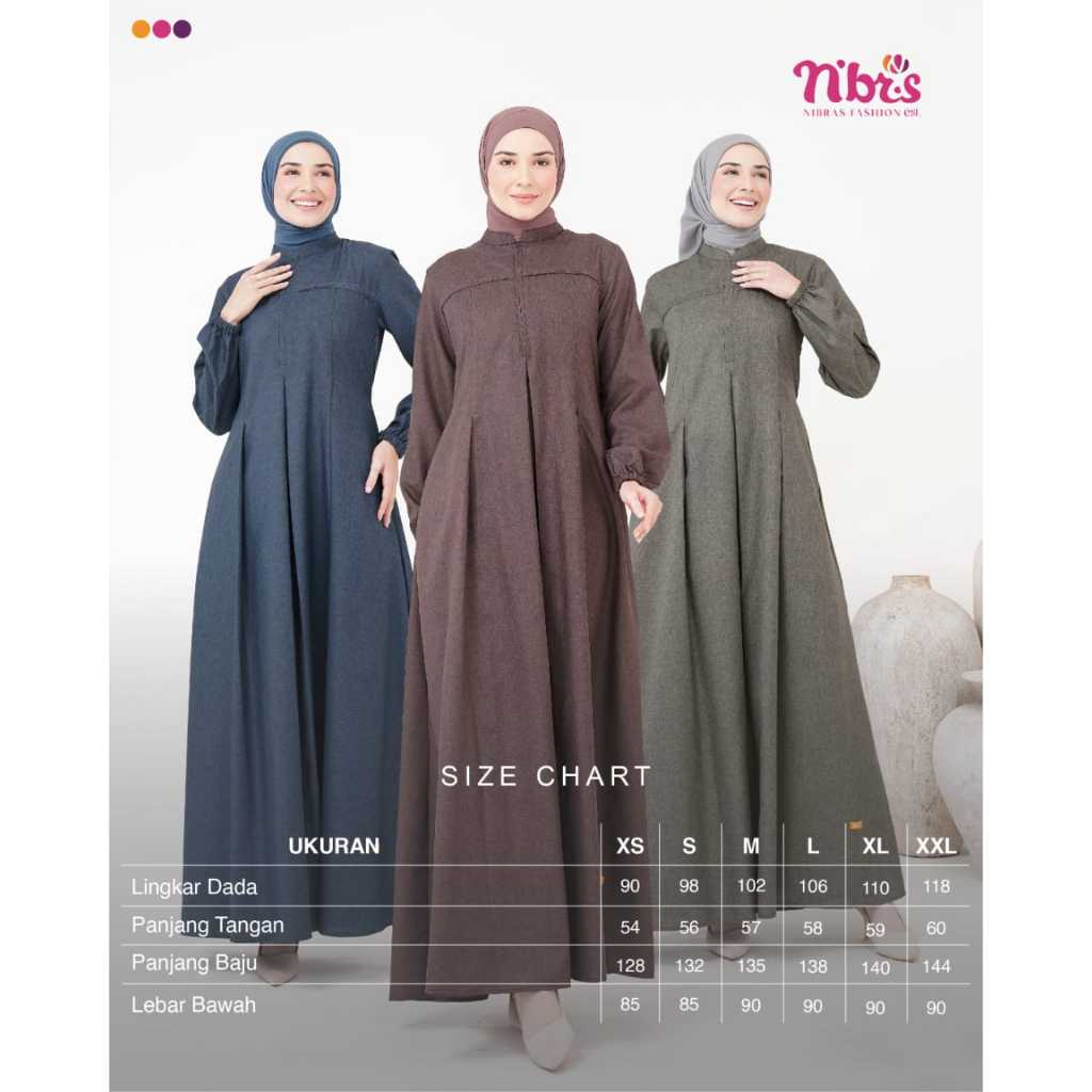 NIBRAS RESYA 17 GAMIS WANITA MUSLIM BEST SELLER BISA COD