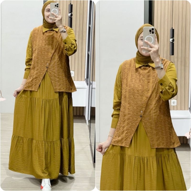 DRESS ZALYKA 3 PREMIUM ORIGINAL GAGIL BY OVA dan ONESET ZYZYANA 2 PREMIUM ORIGINAL GAGIL BY OVA