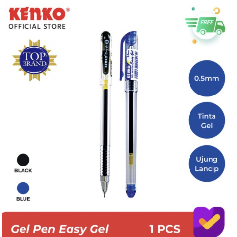 

( Pcs ) - Bolpen KENKO Easy Gel 0.5mm / Pulpen Pen Jel Cair