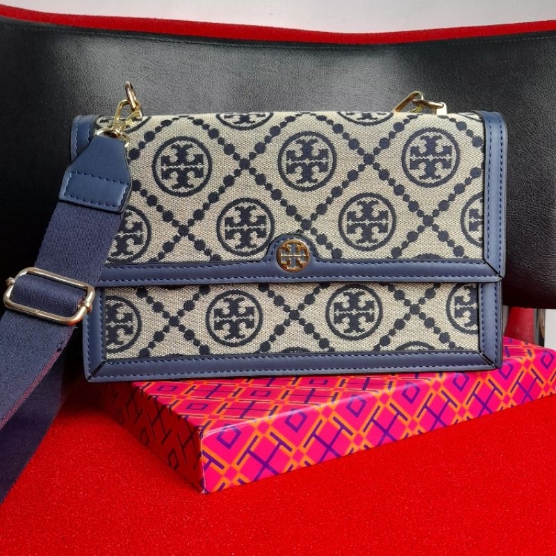 Tas Tory Burch Monogram Jacquard Shoulder bag Size Besar