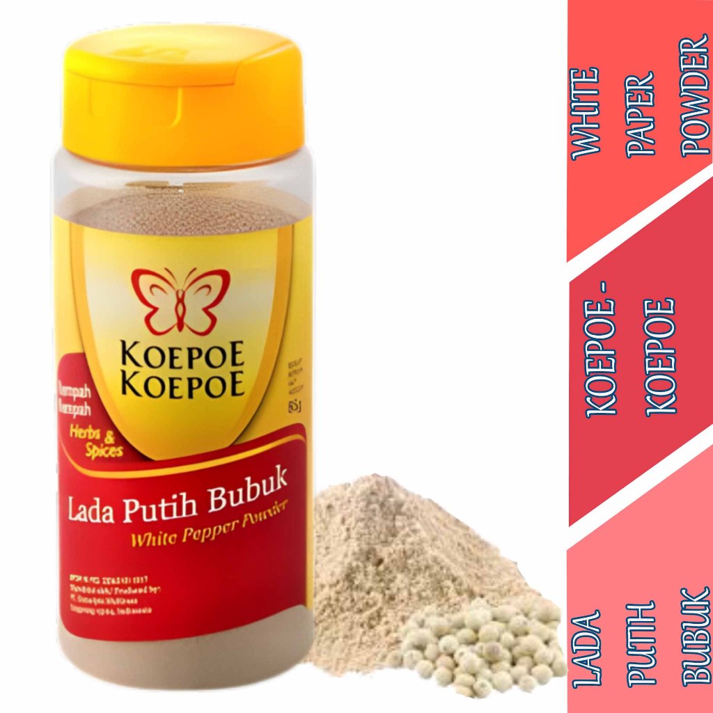 

White Paper Powder - Koepoe-Koepoe - Lada Putih Bubuk - 85gr