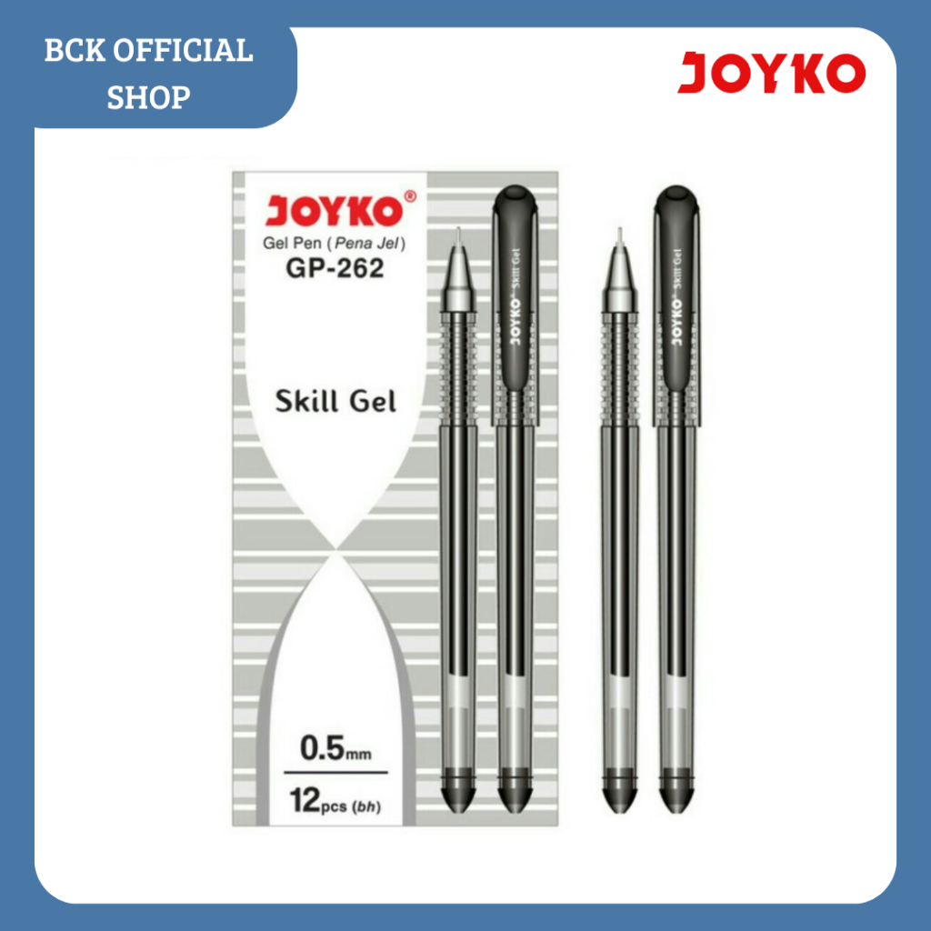 

Gel Pen GP-262 Skill Joyko / Pulpen / Pena Gel 0.5 mm - Hitam (PACK)
