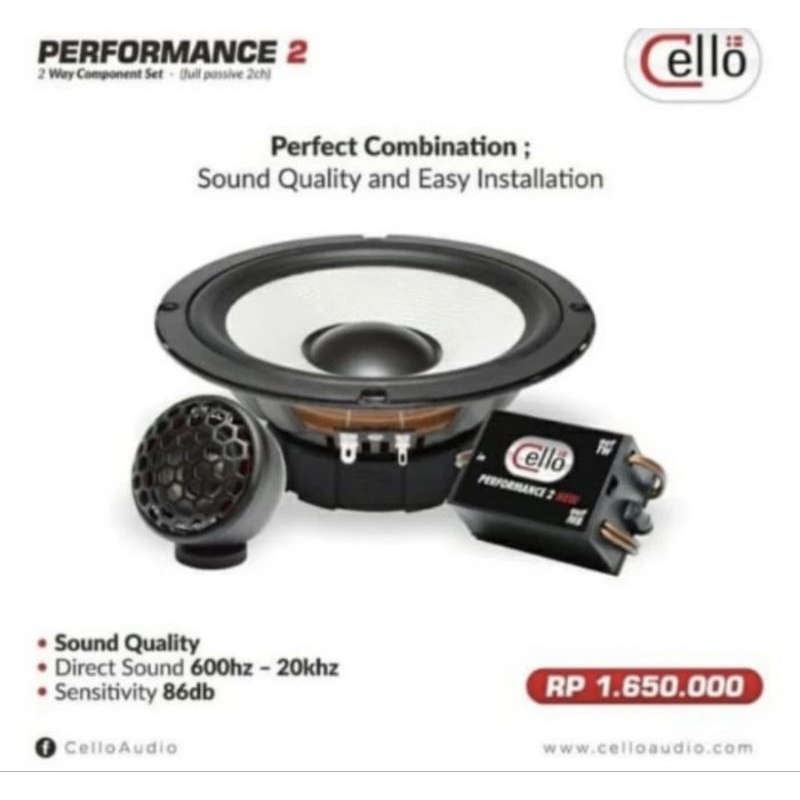 SPEAKER SPLIT MOBIL CELLO PERFORMANCE 2 (MIDBASS + FULLLRANGE)