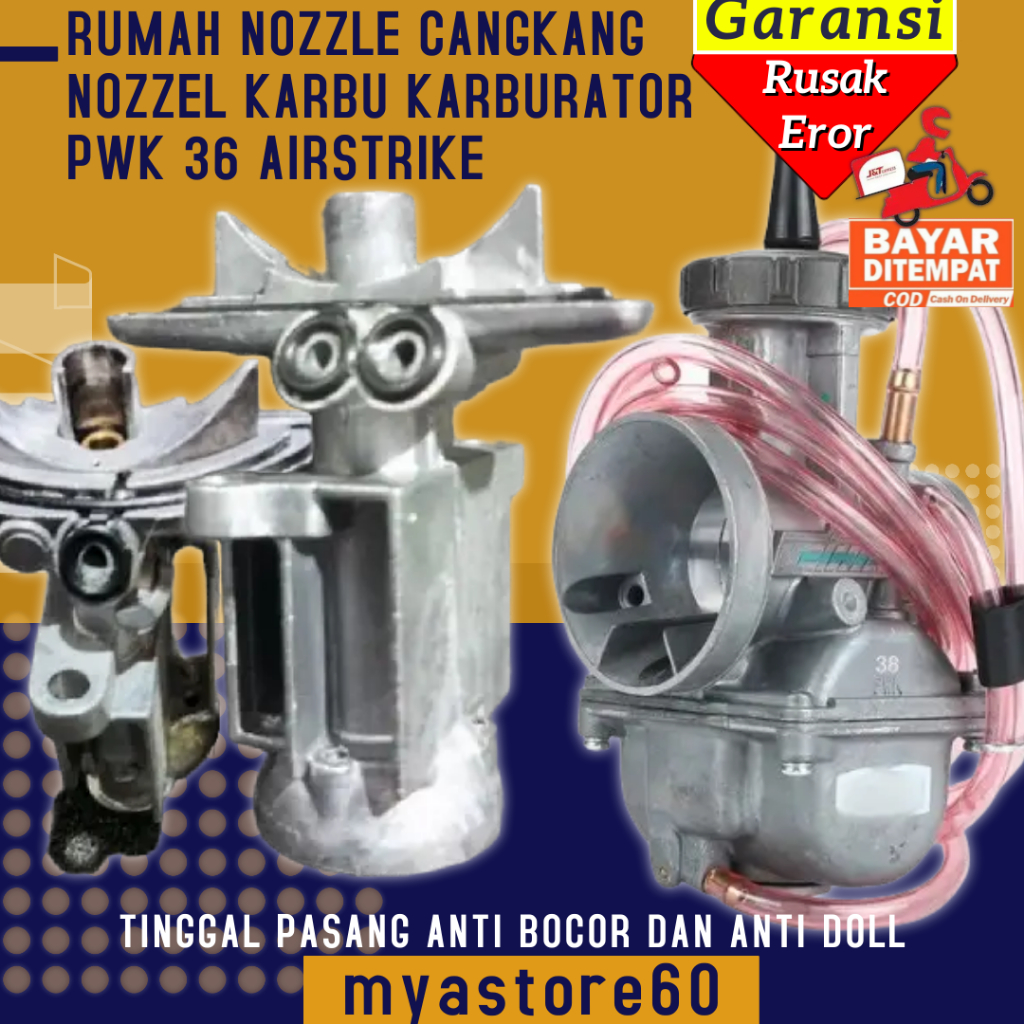 Rumah Nozzle Nozzle House Carbu Karbu Karburator PWK 36 PWK36 Cangkang Rumah Nozel Arstrike