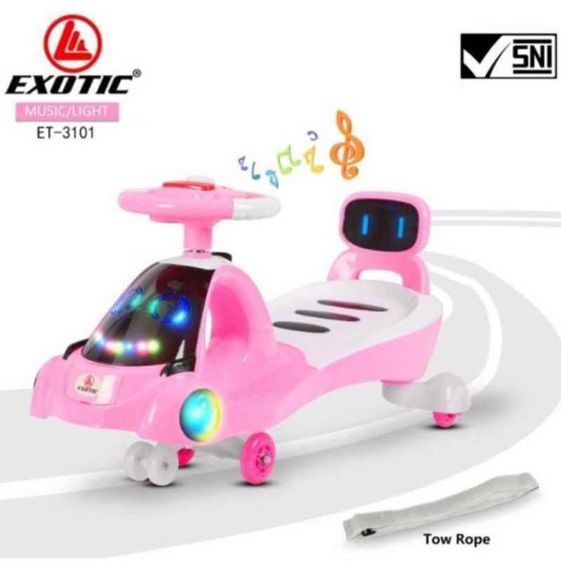 preloved Brecht Swing Car/ Mainan Ayun Anak Exotic ET-3101 Musik & Lampu
