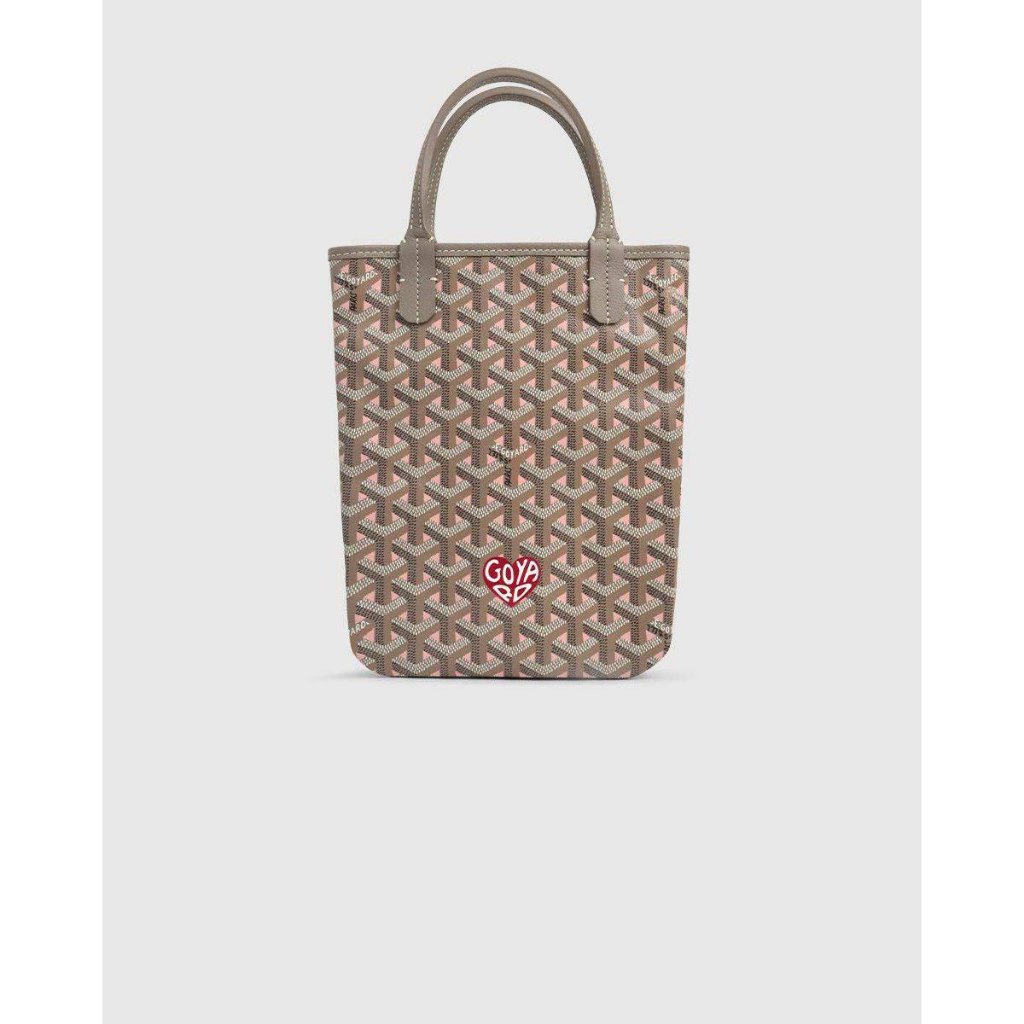 Goyard Poitiers Claire Voie Grey Pink Limited Edition with Heart Logo