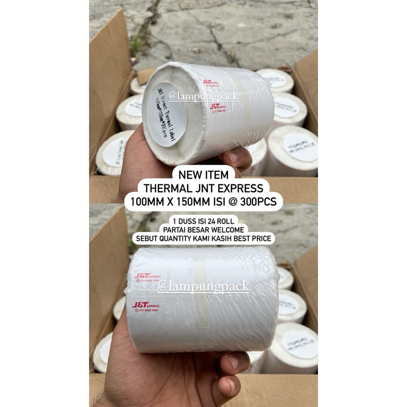 

Label Thermal J&T 2 Rangkap 100x150 mm 300pcs Lampung