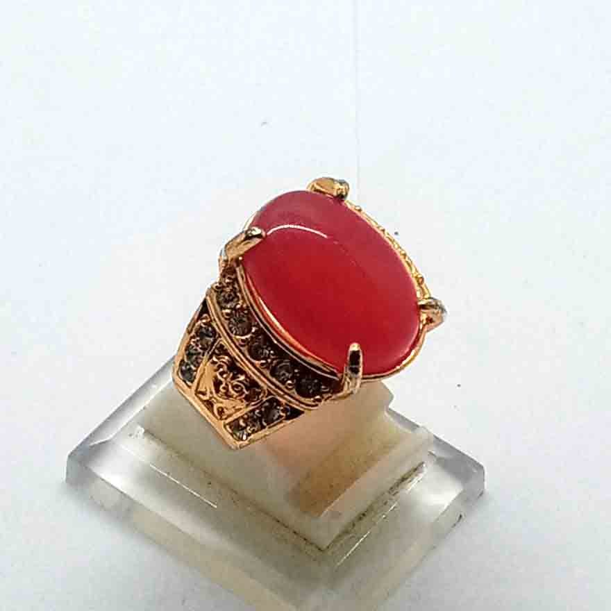 cincin batu akik giok merah batu asli