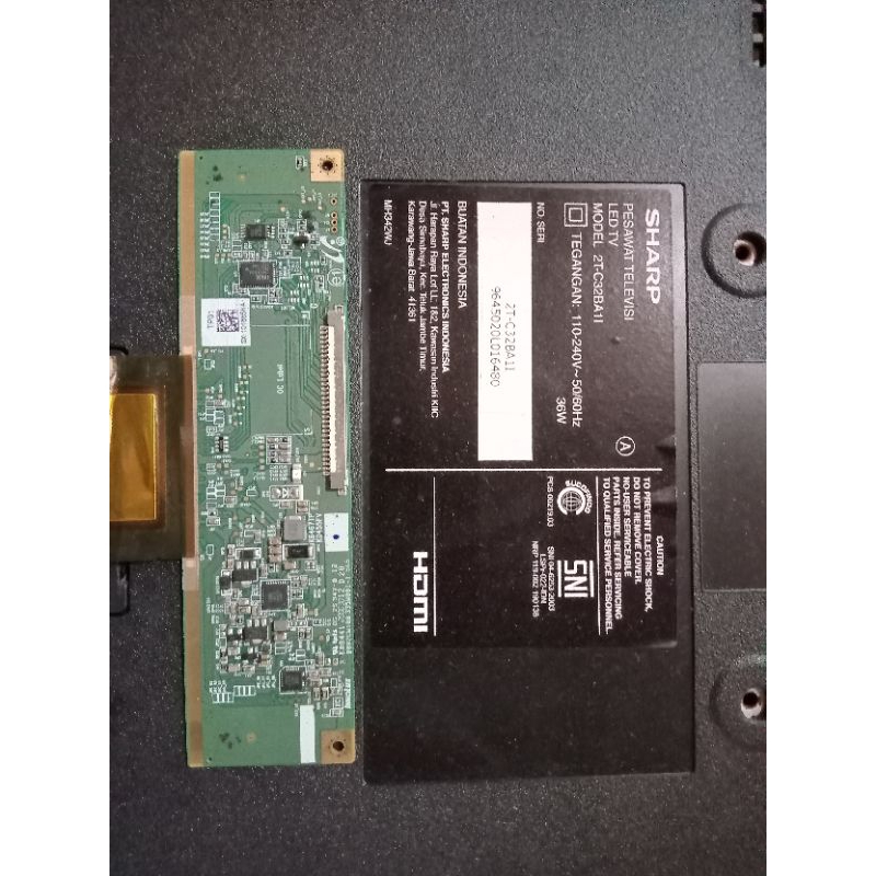 tcon cabutan tv sharp 2t c32BA1garansi