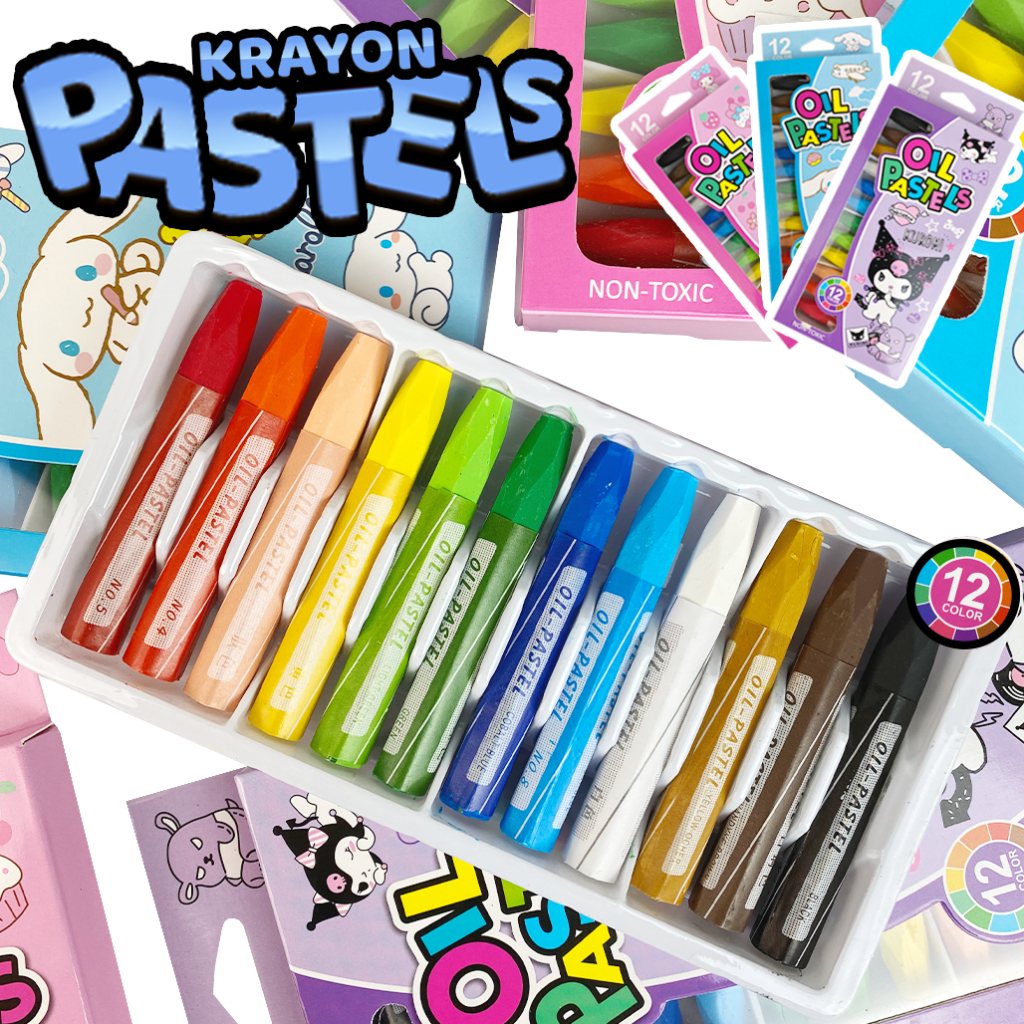 

Crayon Anak Mewarnai Isi 12PCS/Krayon Anak Oils Pastels Karakter Sanri 6609