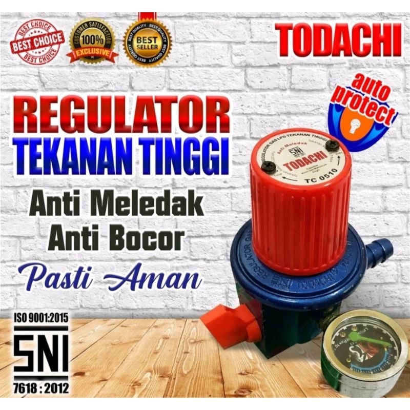 Regulator TODACHI + jam ampere (Tekanan Tinggi)