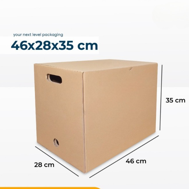 

( 5 pcs ) Box Arsip Jumbo Ukuran 46x28x35cm Dus Single Wall Besar Tempat Packing Dokumen Arsip