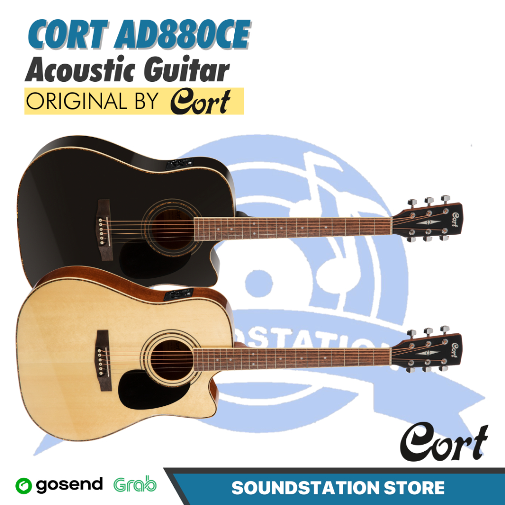 CORT AD880CE Acoustic Electric Guitar | Gitar Akustik Elektrik AD880