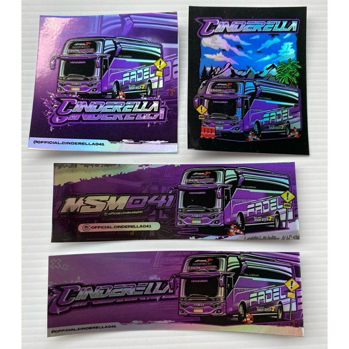 

stiker cinderela 4 pcs hologram anti air v1