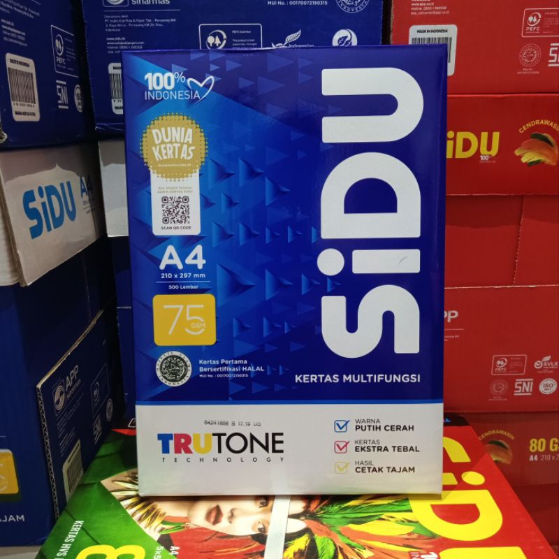 

KERTAS A4 75 GRAM SIDU