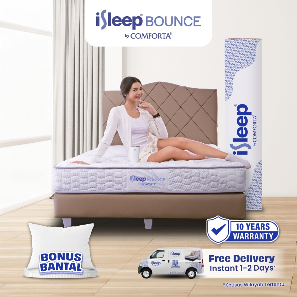 iSleep Bounce by Comforta (Kasur Bonnel) - Vacuumed Mattress Free Bantal (Mattress Only)