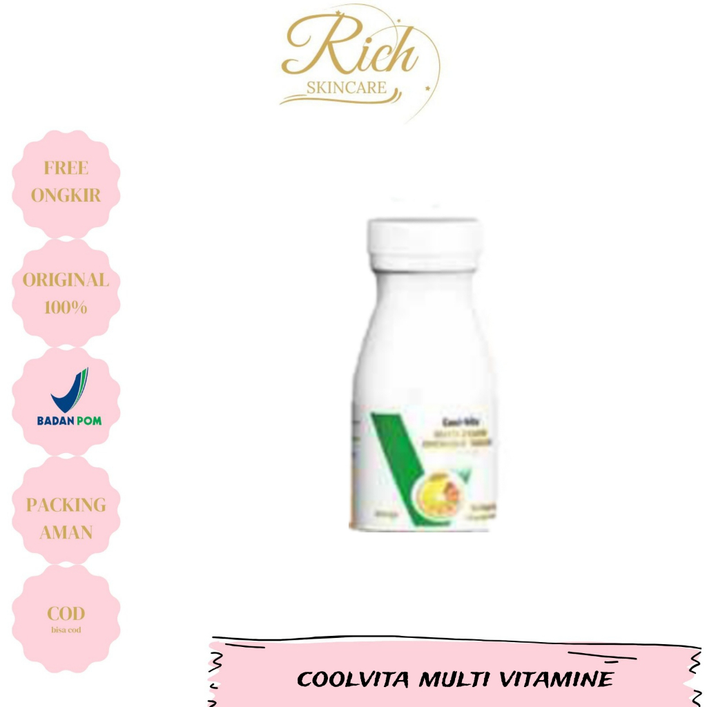 Coolvita Multivitamin Penggemuk Badan 1 botol Isi 30 Taplet Bpom