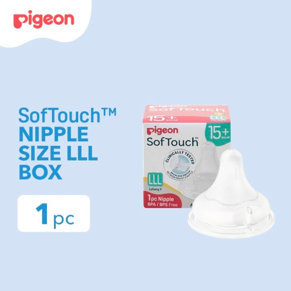 Pigeon Softouch Nipple Dot Botol Bayi LLL / 3L
