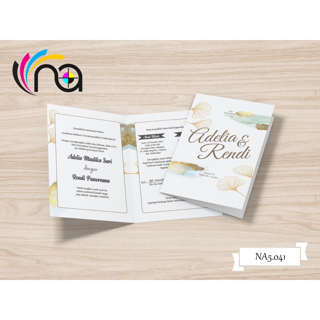 Undangan Pernikahan Ekonomis Kertas BC 150 Gsm Murah