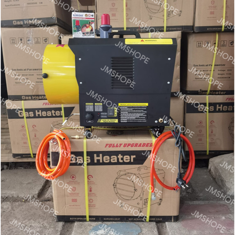 Pemanas Kandang Ayam Gas Heater Blower Close House CH Bahan Bakar Kapasitas 10000 Lengkap dengan sel