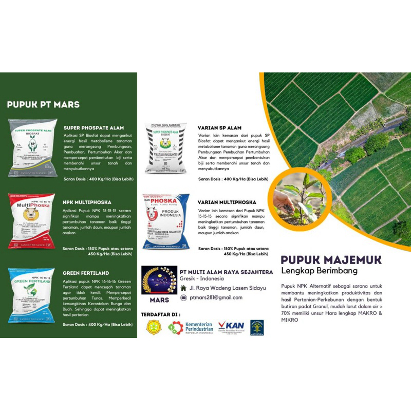 Pupuk NPK 15 dan 16.Harga yang tertera harga per kg . Kalau ambil 10 kg klik 10 dst