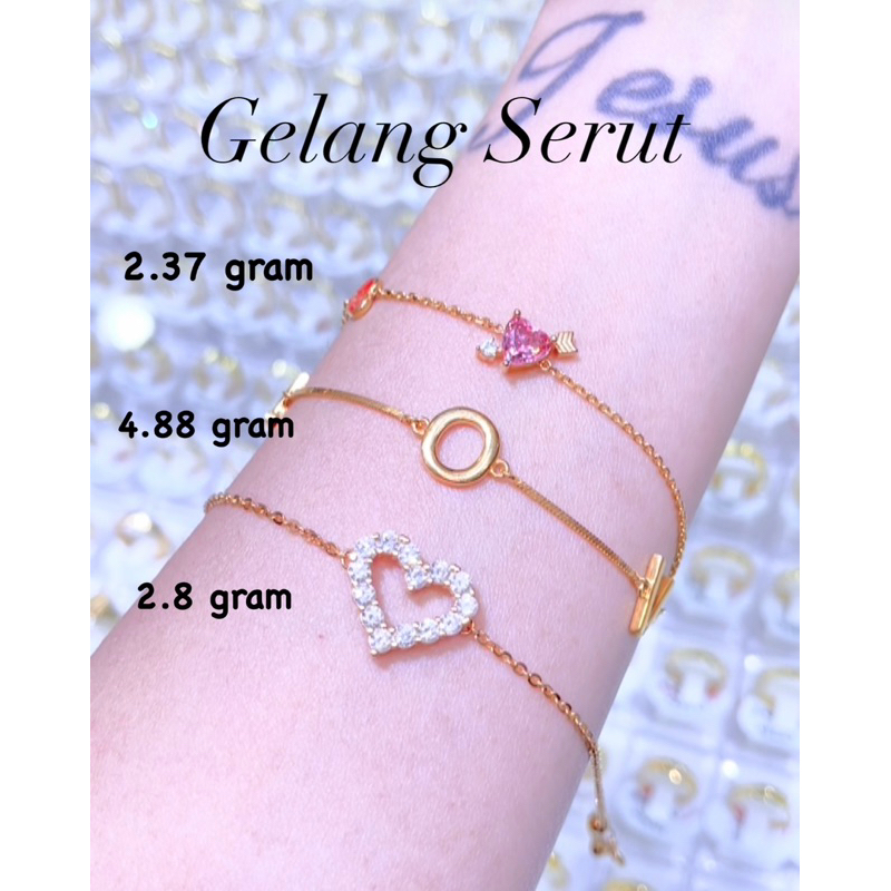 Gelang Emas Serut Terbaru kadar 8k