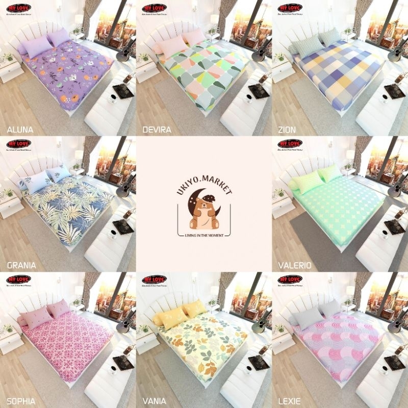 TERLARIS SPREI MY LOVE 160*200 MOTIF TERBARU QUEEN NO.2