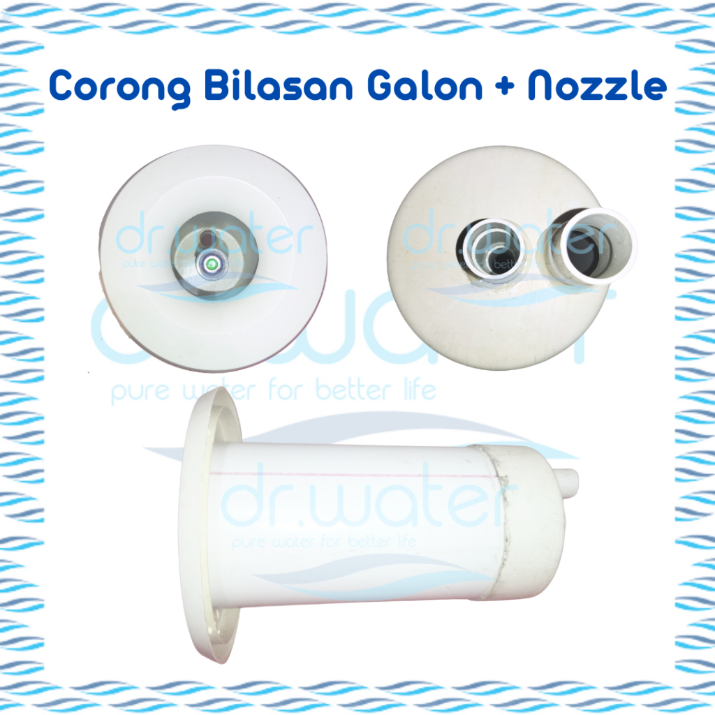 Corong Bilas Galon + Nozzle / Corong Cucian Galon - Depot Air Minum Isi Ulang - drwatersolo