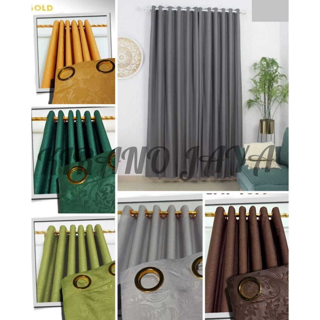 GORDEN PINTU KAMAR MINIMALIS - TIRAI PINTU POLOS- KORDEN JENDELA TINGGI SMOKERING - HORDENG MOTIF EM