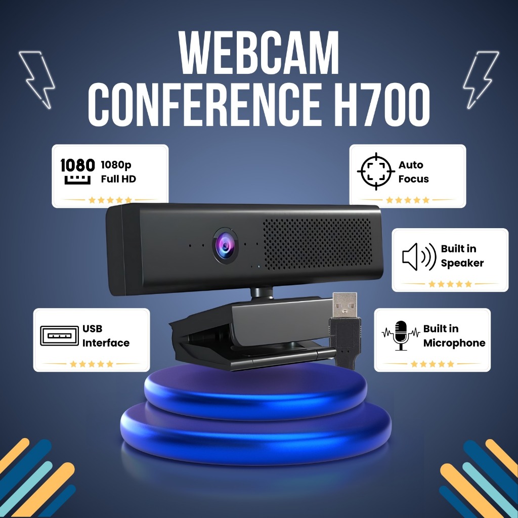 Webcam H700 FHD 1080P Webcam Conference H700 Webcam+Speaker Microphone Conference