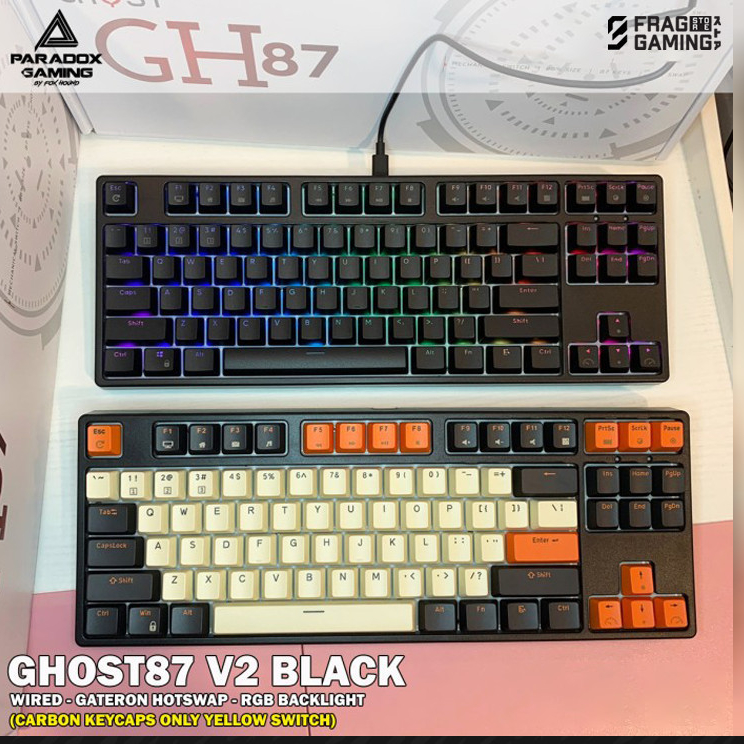 Paradox Gaming GHOST 87 / GHOST87 V2 Black Hotswap RGB Keyboard
