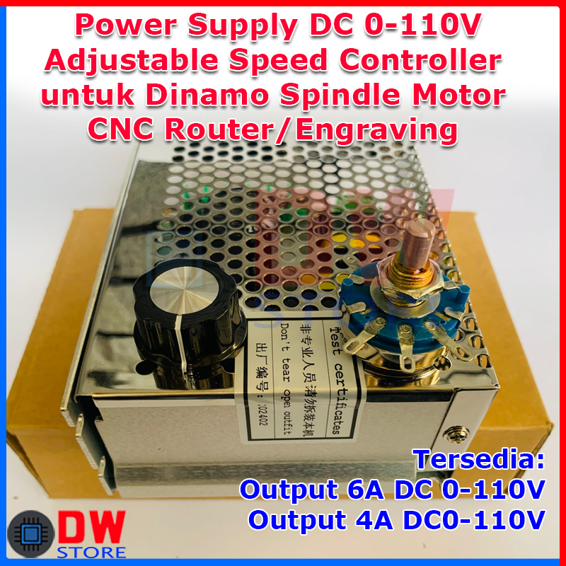 Adjustable Variable Power Supply untuk Dinamo Spindle Motor PWM Speed Controller DC 0-110V
