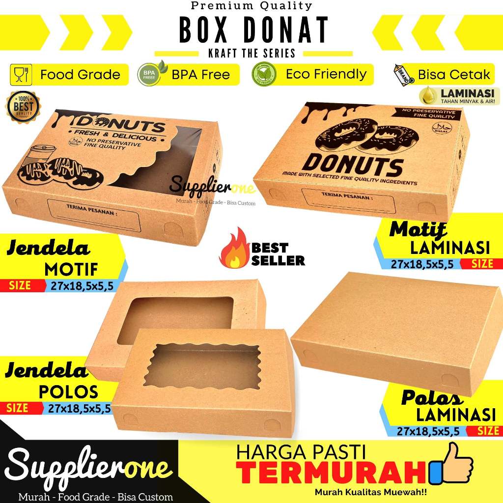 Box Donat, Dus donat, Kotak Donat, Kemasan Donat, Tempat donat, box donat besar, custom box donat