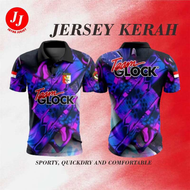 JERSEY KERAH PERBAKIN CUSTOM FULL PRINTING BAJU PERBAKIN TEAM GLOCK JERSEY CUSTOM JERSEY DRYFIT