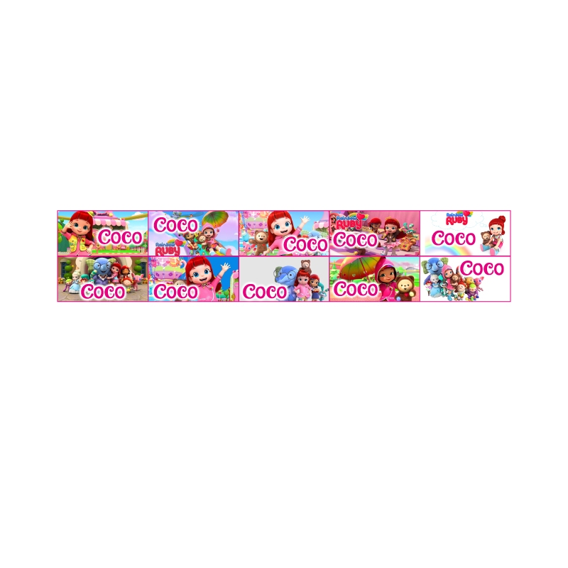 

sticker nama waterproof rainbow ruby